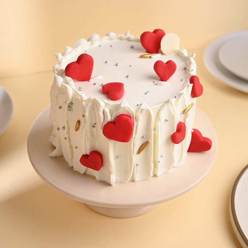 Heart Red Velvet Eggless Cake
